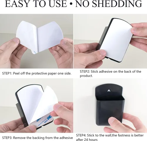 Vista 6 de Soporte de pared para control remoto, 2 piezas, soporte para controlador de TV, soporte remoto autoadhesivo, soporte para bolígrafo de pared