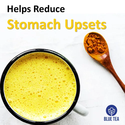 Vista 5 de BLUE TEA Té Ashwagandha de cúrcuma + té de cardamomo de cúrcuma Paquete combinado 18 bolsitas de té ecológicas en forma de pirámide - Vegano