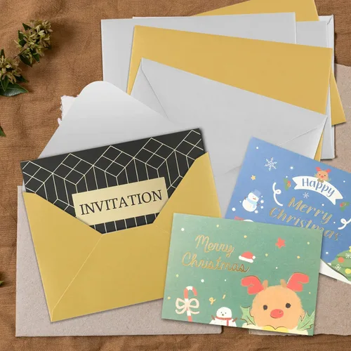 Vista 20 de Granhoolm 50 Pack 5x7 Envelopes,A7 Invitation envelopes V Flag 5.25 x 7 .25 for 5x7 Cards,Ideal for Invitations,Weddings,Parties,Greeting Sage Green