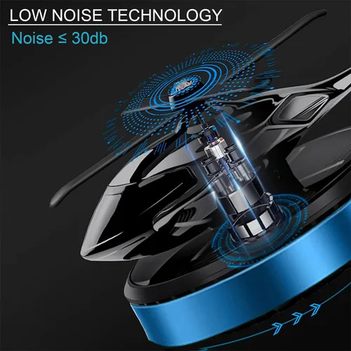 Vista 3 de Helicóptero Ambientador de aire de coche giratorio Ambientador de coche solar Aeronave Car Perfume