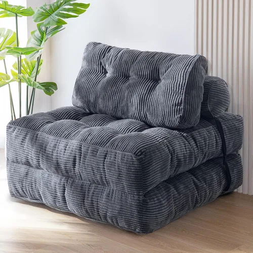 Vista 18 de MAXYOYO Sofá Cama Plegable, Silla Convertible para Dormir con Almohada Colchón Plegable con Soporte para la Espalda, Silla Cama Plegable Portátil