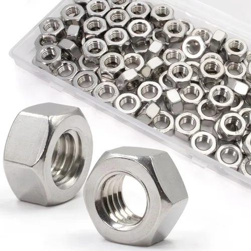 Vista 13 de ZQZ Juego surtido de tuercas hexagonales de acero inoxidable de 145 piezas M3 M4 M5 M6 M8 M10 M12 tuercas hexagonales métricas