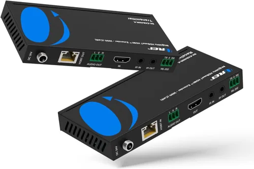 OREI Extensor HDMI a través de Ethernet 4K @ 120Hz Balun - HDBaseT UltraHD 8K@30hz CAT6/7 Cable con HDR, CEC e IR Control, RS-232 Hasta 400 pies de