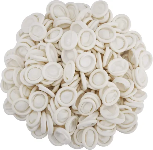 Cuttte (aprox. 330 piezas de catre de látex, guantes de dedos medianos desechables, protectores de pulgar para las yemas de los dedos