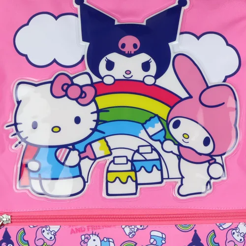 Vista 3 de AI ACCESSORY INNOVATIONS Sanrio Mochila Hello Kitty y sus amigos Kuromi My Melody - Mochila escolar de 16 pulgadas