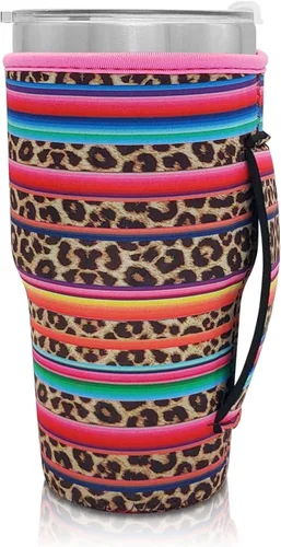 Vista 129 de Fundas Aislantes de Neopreno Portavasos con Asa para Vasos Tumbler de 20oz, Funda Reutilizable para Café Helado Para Tazas de Café de 30oz - 32oz
