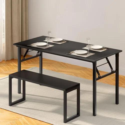 Vista 264 de DlandHome Escritorio plegable pequeño de 31.5 pulgadas, escritorio de computadora para oficina en casa, mesa plegable para espacios pequeños,