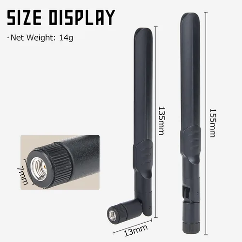 Vista 6 de Antena de cámara celular 4G LTE 8dBi RP-SMA macho de repuesto para Spypoint Stealth Cam Cámara de rastro celular, cámara de juego, cámara de caza