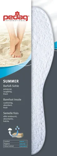 Vista 2 de Pedag Summer - Plantilla de tela de toalla de algodón puro, hecha a mano en Alemania, absorbe el sudor y controla el olor, ideal para usar sin