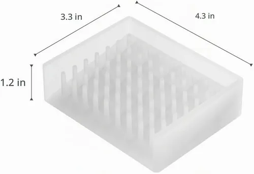 Vista 7 de Yamazaki Home Float Bandeja de jabón autodrenante - Soporte flotante para fregadero - Silicona