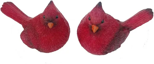 Vista 3 de Figuras de cardenal rojo de pájaro cardenal para decoración del hogar y regalos cardinales (juego de 2)