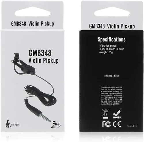Vista 4 de Alnicov Pastilla de violín WCP-60V Pastilla con clip para violín con conector de 1/4 "2.5M Pastilla de violín profesional