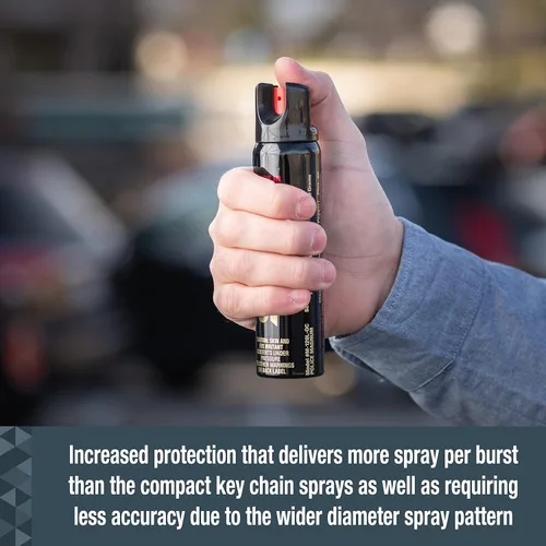 Vista 5 de SABRE Magnum 120 - Spray de pimienta, 35 ráfagas, rango de 12 pies (13.1 ft), recipiente extra grande de 3.26 oz, patrón de aerosol de cono ancho