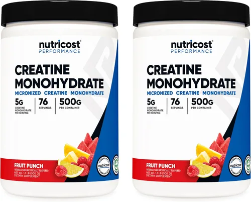 Vista 20 de Nutricost - Polvo de Monohidrato de Creatina (sabor Frambuesa Azul), 500 Gramos (1.1 LBS)