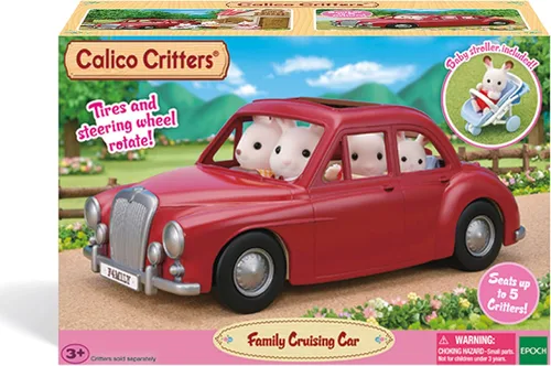 Vista 8 de Calico Critters - Auto de Crucero Familiar para Muñecas, Vehículo de Juguete con Asientos para hasta 5 Figuras Coleccionables