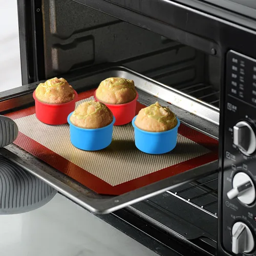 Vista 5 de 12 moldes de silicona para tartas, molde redondo antiadherente de 4 pulgadas, molde para hornear fácil de limpiar para cocina