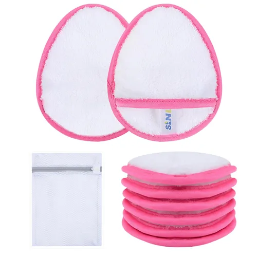 Vista 14 de SINLAND Almohadillas removedoras de maquillaje reutilizables para cara, ojos, labios, microfibra suave, paños de limpieza facial para todo
