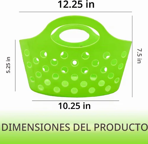 Vista 3 de Cesta multicolor surtida con asas 3ct
