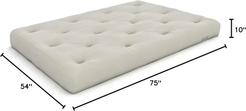 Vista 58 de Nirvana Futons Colchón de futón extra grueso de alta calidad de 10 pulgadas, sarga caqui, fabricado en Estados Unidos