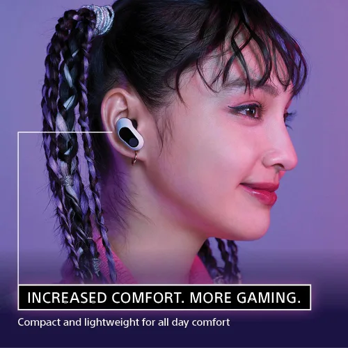 Vista 6 de Sony INZONE Buds Auriculares inalámbricos para juegos, perfectos para PlayStation® 5, para PC/PS5/Switch/Móvil, 48 horas de batería con estuche