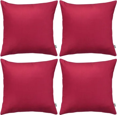 Vista 13 de Thmyo - Paquete de 4 fundas de almohada decorativas de 100 % algodón para lumbar, cómodas, sólidas, para Navidad/Halloween, fundas de cojín Blanco