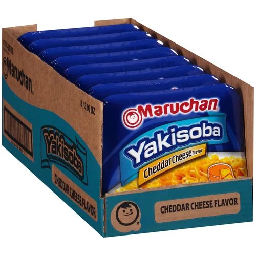 Vista 9 de Maruchan Yakisoba Chili Cheese, fideos Ramen instantáneos japoneses, 3.86 onzas, 8