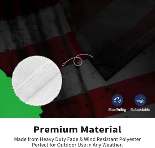 Vista 5 de Sierra Leone Flag Map Premium 2x3FT Flag - Durable and Vibrant Design for Indoor/Outdoor Use