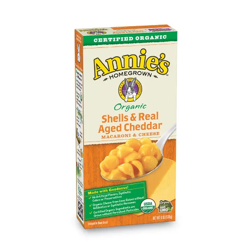 Vista 6 de Annies Homegrown Macarrones y Queso Conchas Cheddar Orgánico