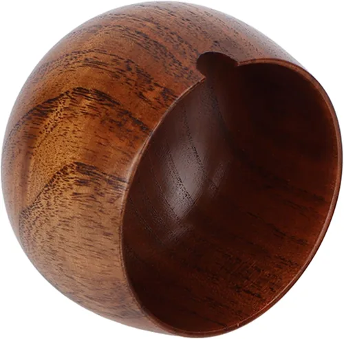 Vista 8 de GLOGLOW Wood Jar, Sour Jujube Wood Seasoning Box for Sauces for Kitchen (Large lacquer)