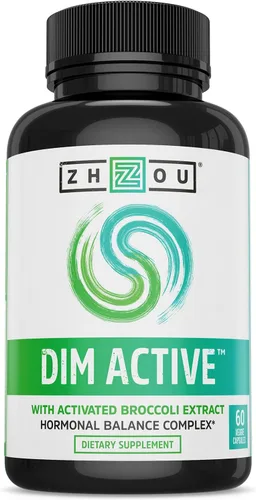 Zhou DIM Active - Suplemento DIM, Vegano - 60 Cápsulas Vegetales