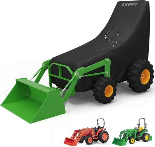 AKEfit Cubierta de tractor, 420D resistente al agua, a prueba de polvo, protección UV, cubiertas universales para tractor Kubota, John Deere, Bobcat