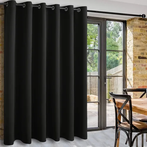 Vista 85 de DWCN Cortina divisora de habitación para total privacidad con bloqueo de luz - Cortinas térmicas para puerta de patio, sala de estar, división