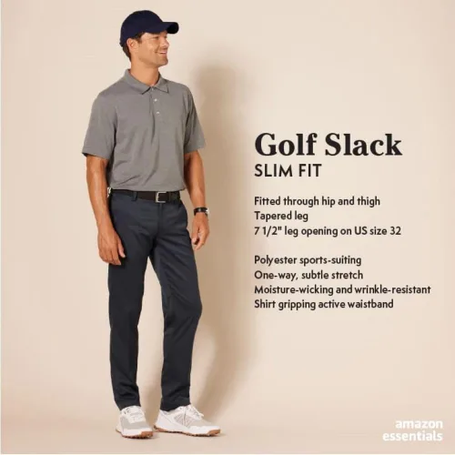 Vista 2 de Tienda Essentials Pantalón de golf elástico de corte ajustado para hombre