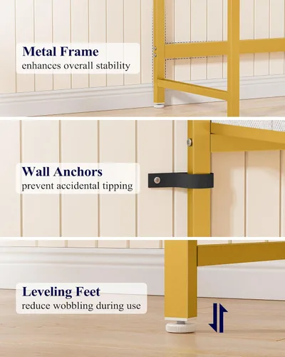 Vista 4 de Kitsure Escritorio de tocador con espejo y luces – 3 modos de maquillaje iluminado para niñas, tocador pequeño antivuelco con silla