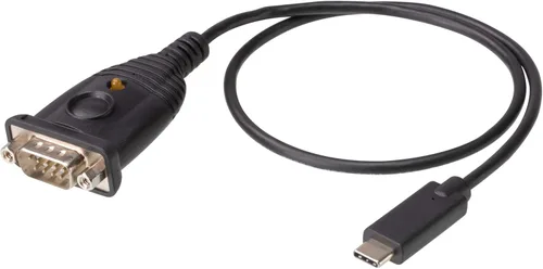 ATEN UC232C USB-C a RS-232 Cable adaptador – Conectividad USB tipo C macho para computadoras portátiles sin un puerto serie COM, DB-9 para Windows,