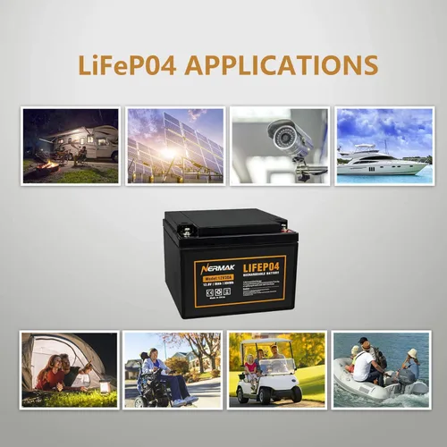 Vista 24 de NERMAK Batería de litio LiFePO4 de 12 V y 10 Ah de ciclo profundo, batería recargable de más de 2000 ciclos para energía solar/eólica, iluminación