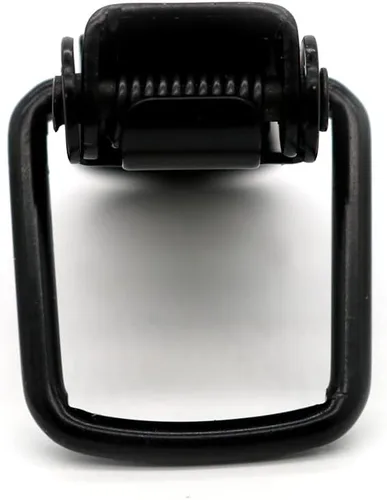 Vista 4 de Pestillo de palanca negro, pestillo de palanca con resorte de acero, cierre de hasp negro con abrazadera y clip de bloqueo con tornillos de acero