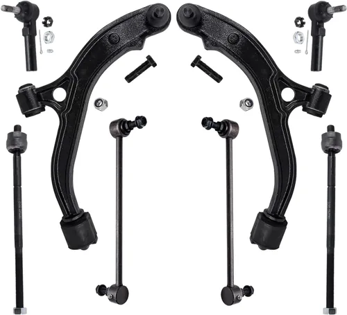 Vista 174 de Detroit Axle - Kit de brazos de control delanteros 2WD de 8 piezas para Ford F-150 Lincoln Mark LT 05-08, 4 brazos de control superior e inferior