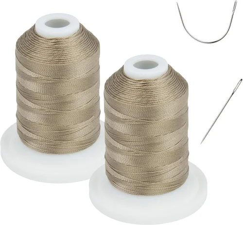 Vista 16 de Resistente a los rayos UV - Simthread 100% Poliéster Hilo Entrelazado Tex 69 (12wt) - 250 Yardas 1 Blanco 1 Negro