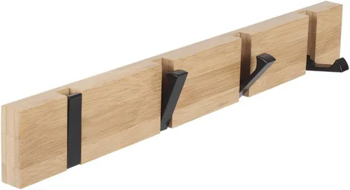 Vista 9 de JSVER Perchero de pared para colgar abrigos, ganchos para colgar en la pared con 3 ganchos retráctiles estándar, perchero que ahorra espacio