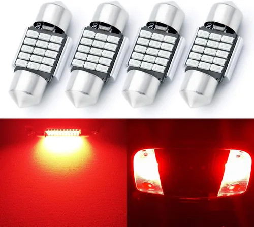 Vista 17 de AUTOGINE 4 unidades DE3022 DE3021 DE3175 3175 3022 bombillas LED Festoon 28mm 29mm 1.1" Ámbar Amarillo 3014 15-EX Chipsets para luces interiores