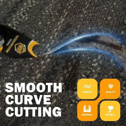 Vista 4 de Cuchilla de gancho para multiherramienta oscilante, 5 piezas de hojas de sierra para multiherramienta para cortar materiales blandos, tejas