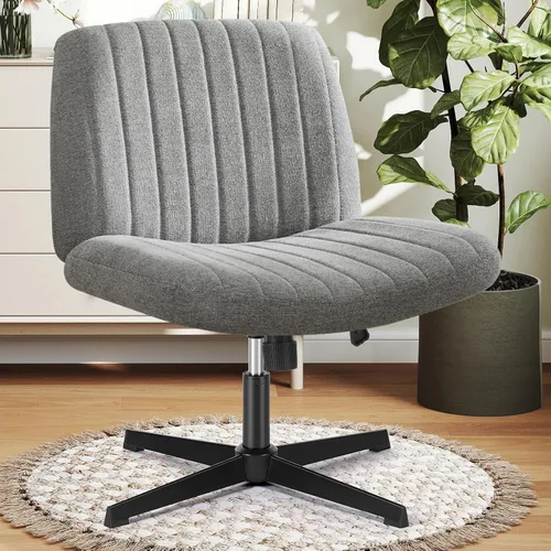 Vista 16 de DUMOS Criss Cross Chair, Cross Legged Vanity Chair, Home Office Beige