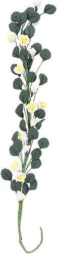 Flor de casa de muñecas, columpio para casa de muñecas, ramo largo decorativo, guirnalda de flores falsas, plantas colgantes de vid de rosas Amarillo