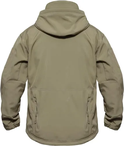 Vista 2 de MAGCOMSEN - Chaqueta táctica con capucha para hombre, impermeable, suave, abrigo de invierno