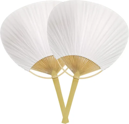 2 unids lote blanco ventilador de paleta - fiesta de papel decorativo eléctrico hogar portátil ventiladores de pared mano encaje japonés Cajón de