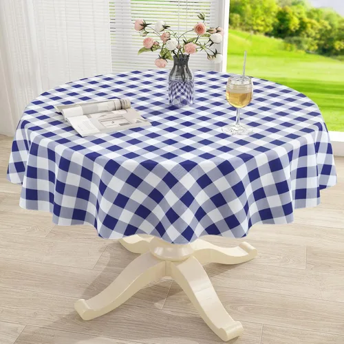 Vista 46 de misaya Mantel cuadrado de vinilo impermeable, mantel con parte trasera de franela de búfalo, mantel de plástico lavable para cena, cocina