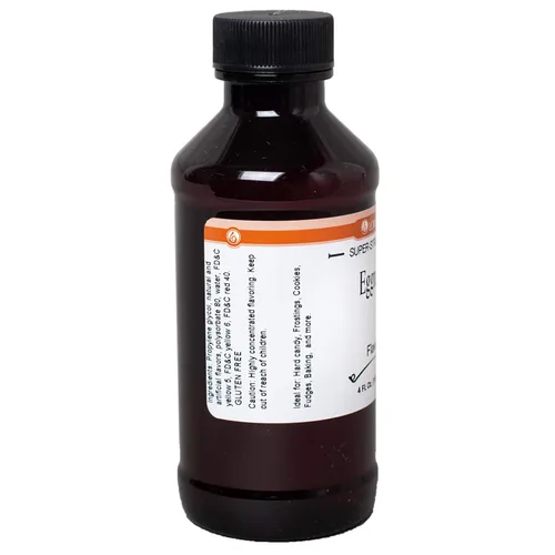 Vista 3 de LorAnn Eggnog SS Flavor, botella de 4 onzas, incluye un cuentagotas de vidrio roscado