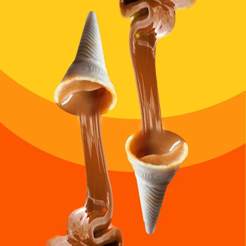 Vista 5 de Las Sevillanas Conos de obleas rellenos de Cajeta – Dulce de Leche – Dulce de Leche – Dulce de Leche – Waffle crujiente – Perfecto para aperitivos