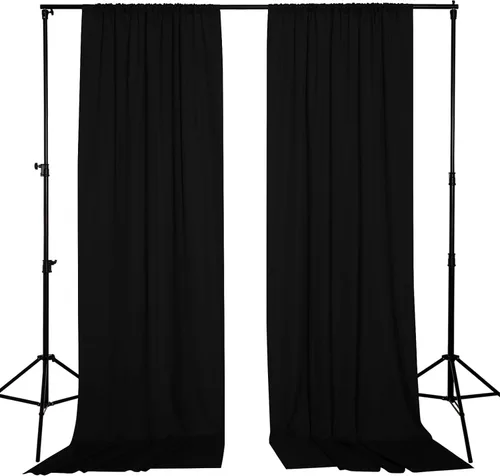 StangH Cortinas de fondo negras para fiestas, cortinas de 10 pies para divisiones, cortinas divisoras de habitación, cortinas impermeables para cine